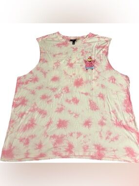 H&M Pink Tie Dye Tats On Pat SpongeBob SquarePants Tank Top Size XXL